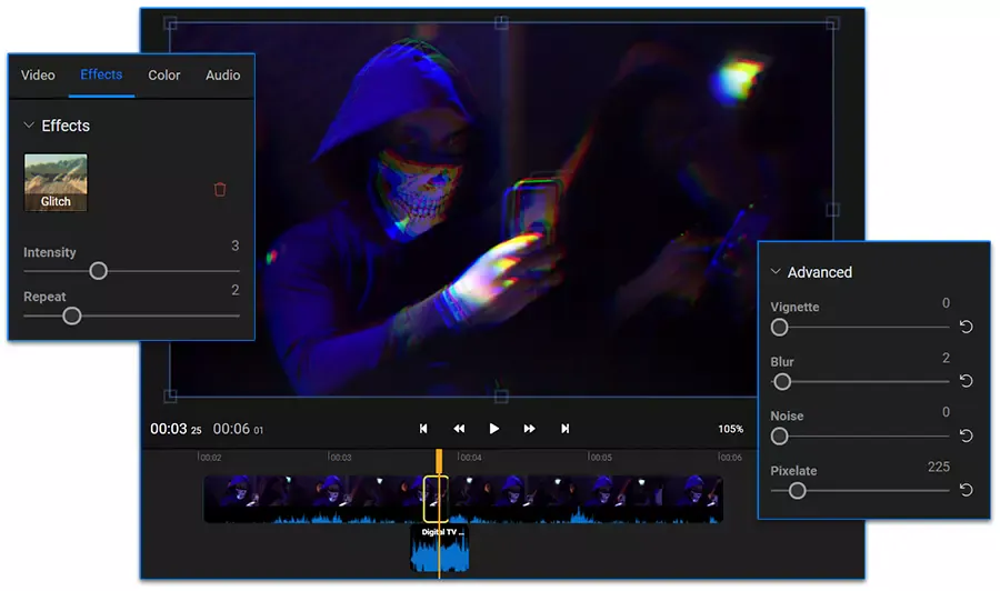 Como adicionar um efeito de glitch ao seu vídeo
